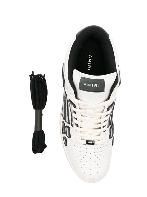 Sneaker con toppa scheletro AMIRI | PS24MFS005WHITE BLACK